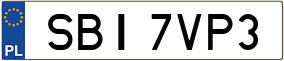 Trailer License Plate
